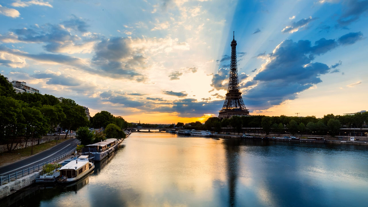 파리 센 강과 에펠탑 타임랩스